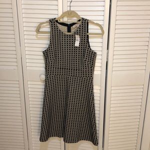 Black and Cream Loft Dress